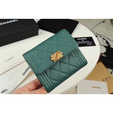 Best 1:1 Chanel Calfskin Leather & Gold-Tone Metal A80734 green JK1241OR71