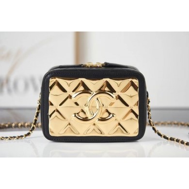 Best 1:1 Chanel mini leather Shoulder Bag AP2393 black JK2977eT55