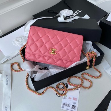 Best Chanel Lambskin Flap Shoulder Bag AP1450 pink JK2464kr25