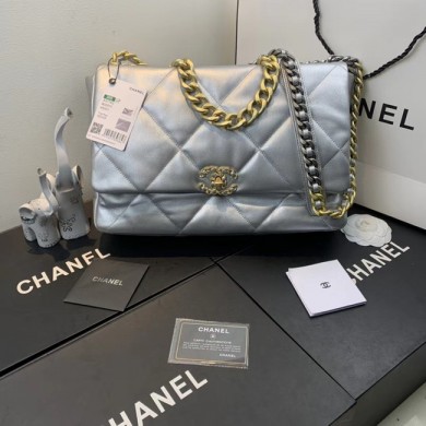 Best Quality Imitation Chanel 19 flap bag AS1161 silver JK3930dK58