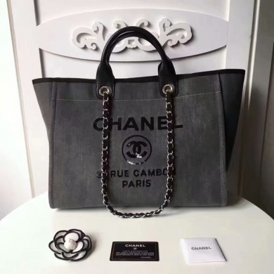 Best Replica Chanel Medium Original Canvas Leather Tote Shopping Bag 66941A JK5425zU69