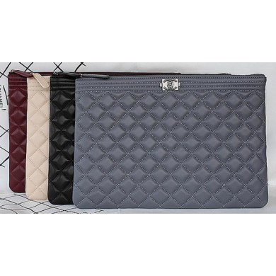 Boy Chanel Chevron Sheepskin Leather Clutches A69254 JK512Qu69