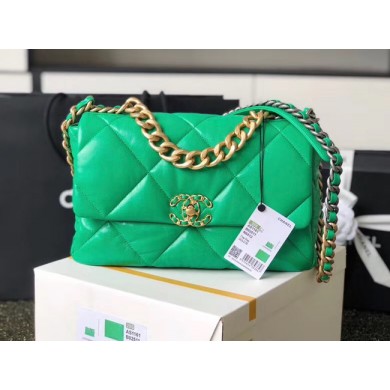 Chanel 19 flap bag AS1161 green JK3768dE28