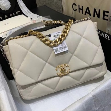 chanel 19 large flap bag AS1160 AS1161 AS1162 Off white JK3589EC68