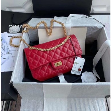 Chanel 2.55 Calfskin Flap Bag A37586 red JK3864Il41