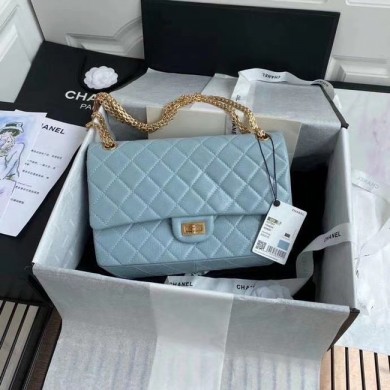 Chanel 2.55 Calfskin Flap Bag A37587 sky blue JK3866Is79