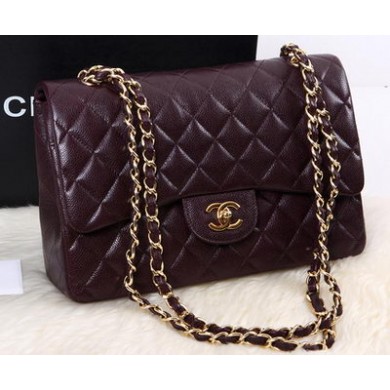 Chanel 2.55 Series Flap Bag Original Cannage Pattern Leather A1112 Burgundy JK793bT70