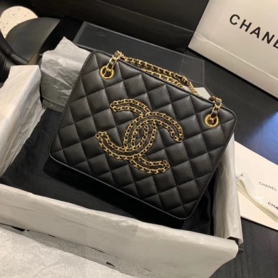 CHANEL 2020 New Style Original Leather AS1516 black JK4197Wi77