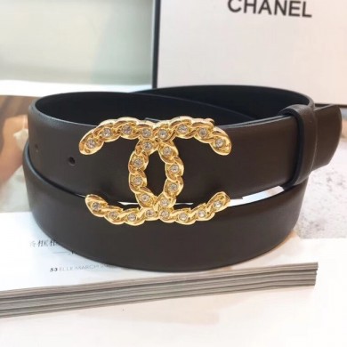 Chanel Calf Leather Belt Wide with 30mm 56603 JK631dV68