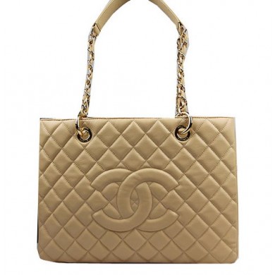 Chanel Classic Coco Bag Apricot GST Caviar Leather A50995 Gold JK1003yj81