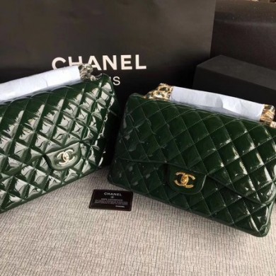 Chanel Classic Flap Bag Original Leather A1113 Green JK5553xa43