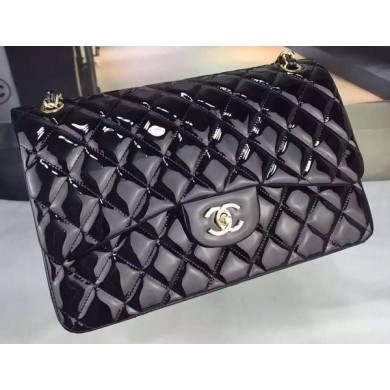 Chanel Classic Flap Bag Original Patent Leather CHA7212 Black JK80zS17