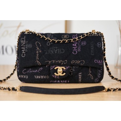 Chanel Flap denim Shoulder Bag AS3135 black JK2682UM91