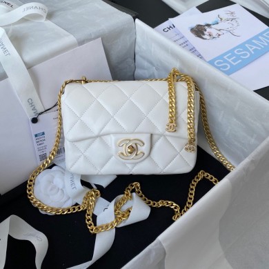 Chanel Flap Lambskin mini Shoulder Bag AS3113 white JK2558NP24