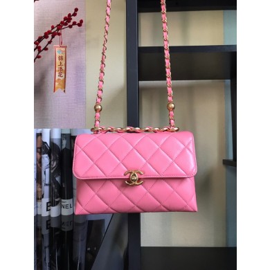 Chanel Flap Lambskin Shoulder Bag AS3011 pink JK2794jf20