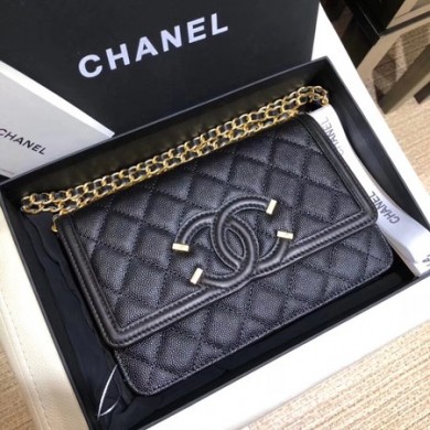 Chanel Flap Shoulder Bag Original Caviar Leather 5698 black JK5246mV18