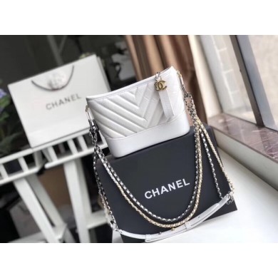 Chanel gabrielle small hobo bag A91810 white JK4626uZ84