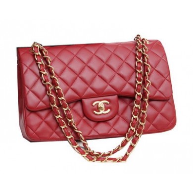 Chanel Jumbo Double Flaps Bags Original Lambskin Leather A36097 Burgundy JK925UW57