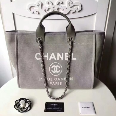 Chanel Medium Original Canvas Leather Tote Shopping Bag 66941L JK5417yx89