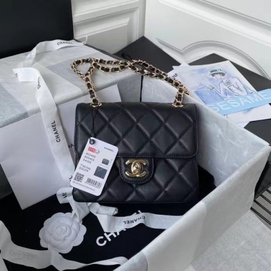 CHANEL mini flap bag AS2468 black JK3262KX86