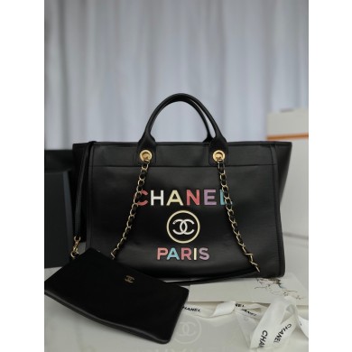 Chanel Original Leather Shopping Bag 66941 black JK2401sp14