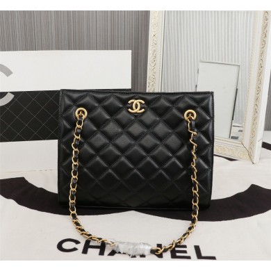 Chanel Original Original Leather Shopping Bag A05360 Black JK2915Pu45