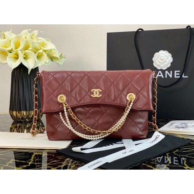 Chanel Original shopping bag AS2213 Burgundy JK3796nQ90