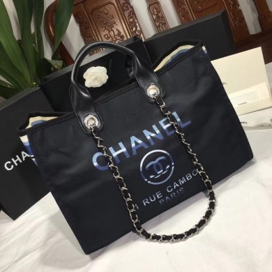 Chanel Shopping Bag 66941 black JK5076Kf26