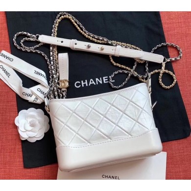 Copy Chanel gabrielle small hobo bag A91810 white JK4704Kn92