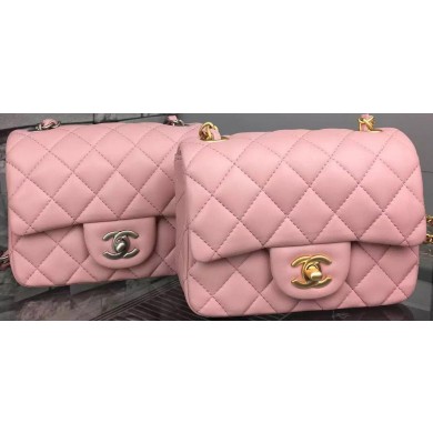 Fake Chanel Classic Flap Bag Original Sheepskin Leather A5171 Pink JK496tu77