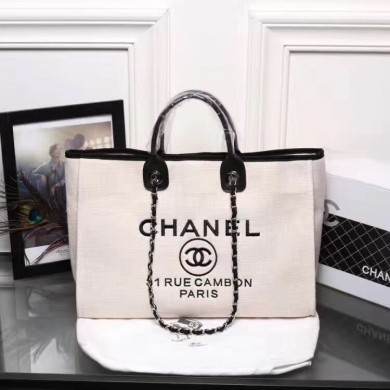 Fake Chanel Shopping bag A66941 White JK3948uQ71