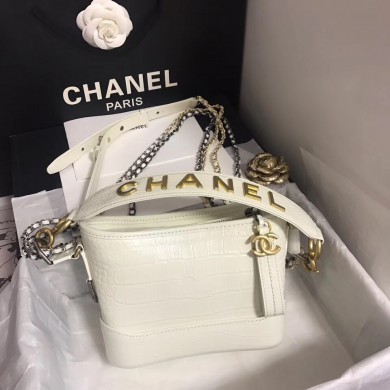 High Quality Imitation Chanel gabrielle small hobo bag A91810 white JK4668wn47