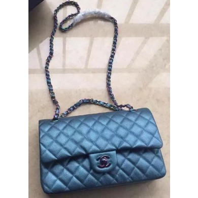 Hot Chanel 2.55 Series Double Flap Bag Original Lambskin Leather A1112 Blue JK357Nm85