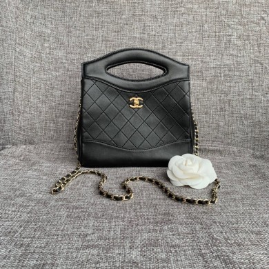 Hot CHANEL Shopping Bag Mini Tote B57979 Black JK4691io40