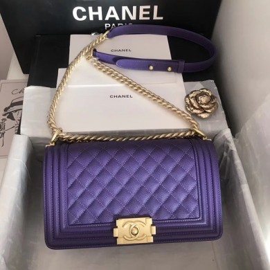 Imitation Boy chanel handbag A67086 purple JK4365Xr29