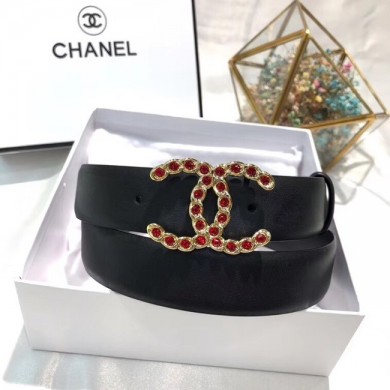 Imitation Chanel Calf Leather Belt Wide with 30mm 56588 JK646KV93