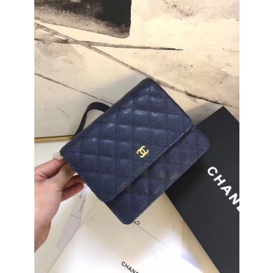 Imitation Chanel Matelasse Bi-Fold Wallet Cannage Patterns CHA3358 Royal JK1439uq94