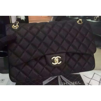 Imitation High Quality Chanel Classic Flap Bag Black Original Deerskin Leather CHA5212 Gold JK114Bo39