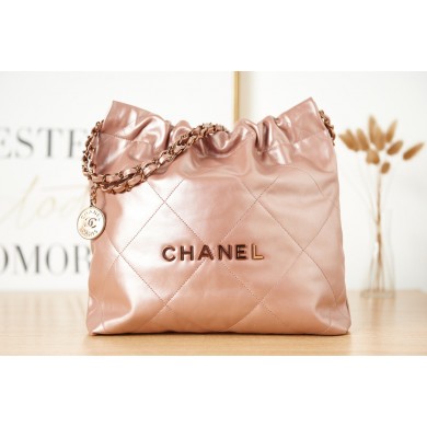 Knockoff AAAAA CHANEL 22 HANDBAG AS3260 dark pink JK2306Jc39