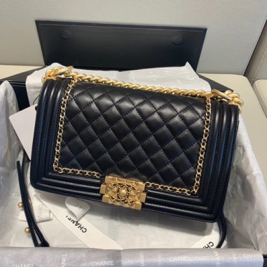 Knockoff BOY CHANEL flap bag A67086 black JK4276vf92