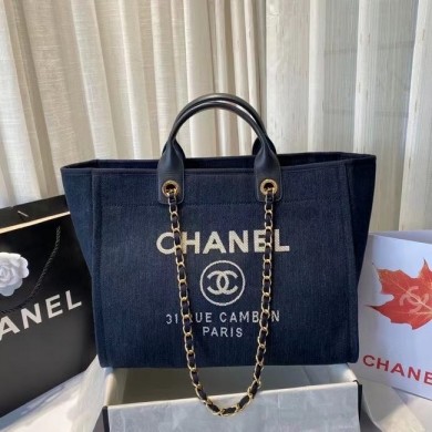 Knockoff Chanel large shopping bag A66941 royal blue JK3475cS18