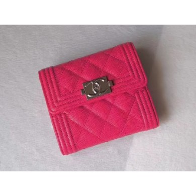 Quality Chanel Matelasse Bi-Fold Wallet Rose Cannage Patterns A48980 Silver JK1446Vu63