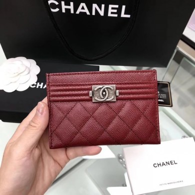 Replica BOY CHANEL Card Holder A84431 red JK1412KG80