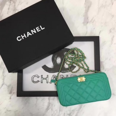 Replica Boy Chanel Flap Bag Original Cannage Pattern CHA3369 Green JK5969YP94