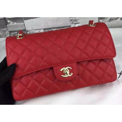 Replica Chanel 2.55 Series Flap Bag Red Cannage Pattern Leather CF8024 Gold JK240UD97