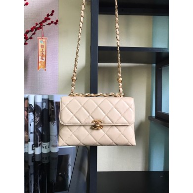 Replica Chanel Flap Lambskin Shoulder Bag AS3011 cream JK2792DY71