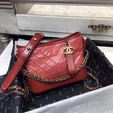 Replica CHANEL GABRIELLE Original leather Hobo Bag A93841 red JK5133cK54