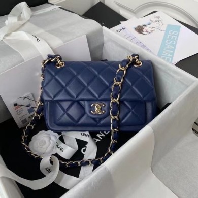 Replica Chanel leather Shoulder Bag AS2798 blue JK2980EO56