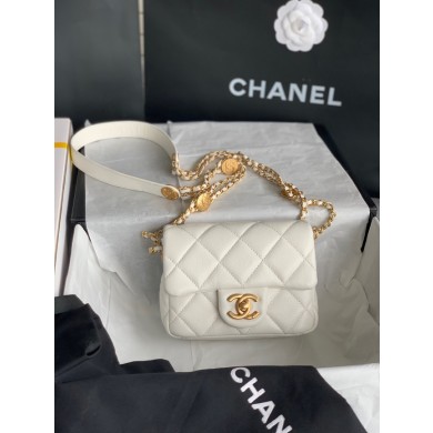 Replica Chanel MINI FLAP BAG AS3368 white JK2356Jw87