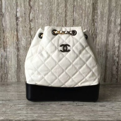 Replica Chanel Sheepskin Leather Backpack 93825 White JK5914AP18